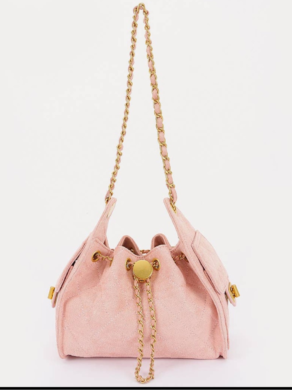 ShopEvelynne Light Blue Shoulder Bag with Gold Chain - Picture 4 of 6